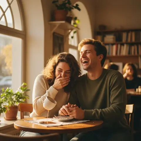 Un couple lit ensemble, lumière douce, ambiance éditoriale