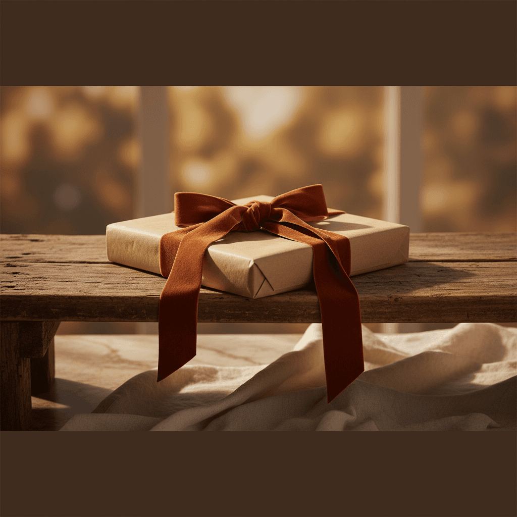 Bouquet de fleurs séchées posé sur une table avec une enveloppe cachetée, ambiance douce et romantique