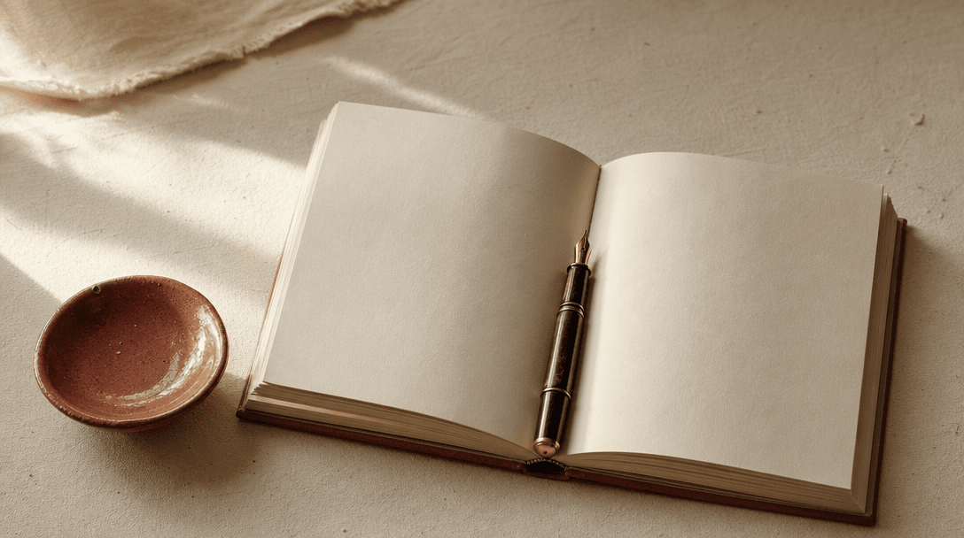 Livre ouvert avec des pages illustrées et colorées posé sur une table en bois