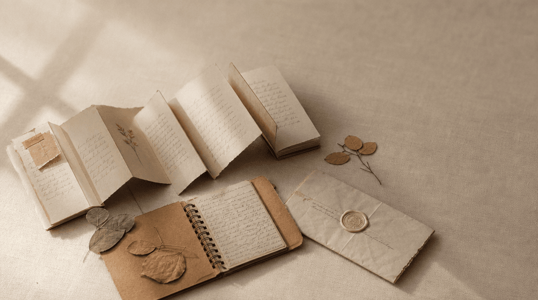 Composition éditoriale en lien avec : Créer un journal de couple : 5 formats pour vos souvenirs